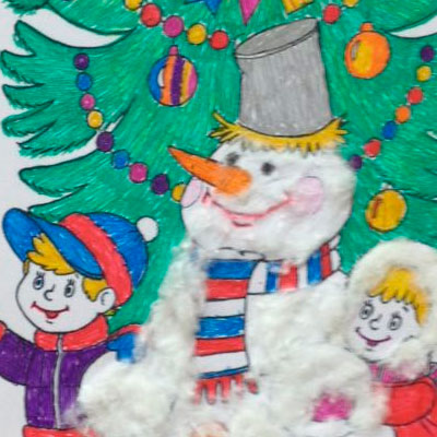 Детские новогодние поделк В гостях у Снеговика