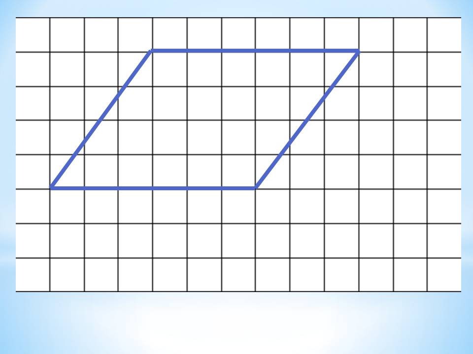 Найдите площадь параллелограмма изображенного на рисунке по клеточкам