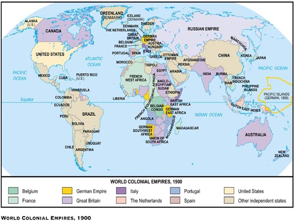 Политическая карта мира в начале 20 века империи колониальные владения кратко
