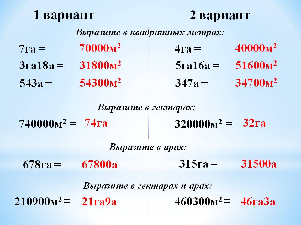 Единицы измерения площадей Математика 5 класс ФГОС Слайд 8