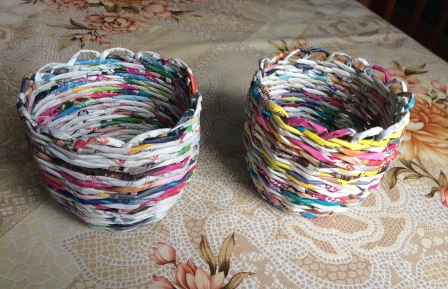 Плетение из бумажных трубочек Горшочки для цветов