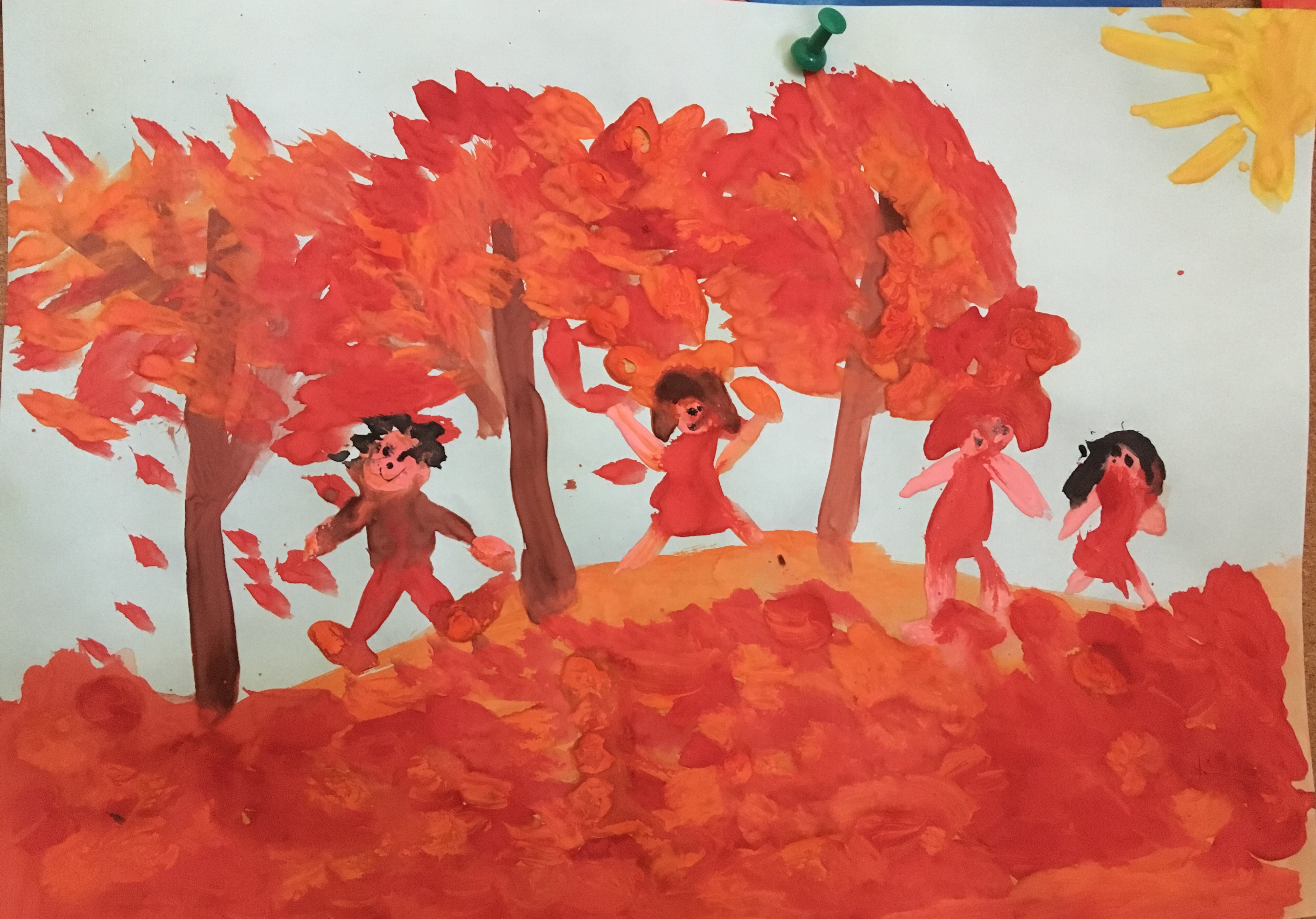 Осенняя прогулка рисунок на тему Осень
