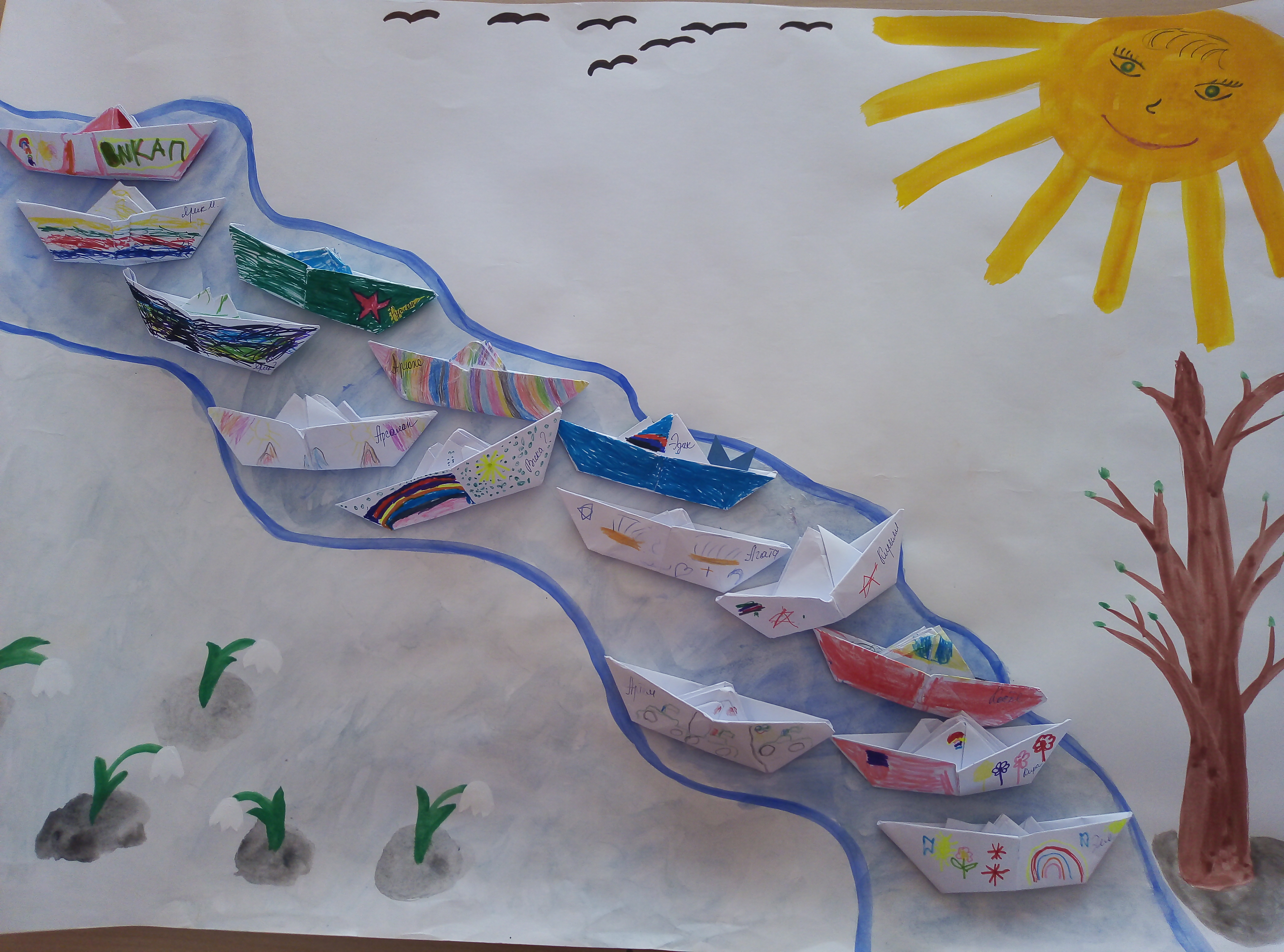 Весна рисунок для детей в детском саду
