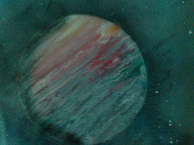 Рисунок аэрозольными красками Земля